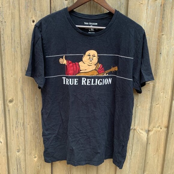 True Religion BIG LOGO T Shirt Large - Picture 1 of 2